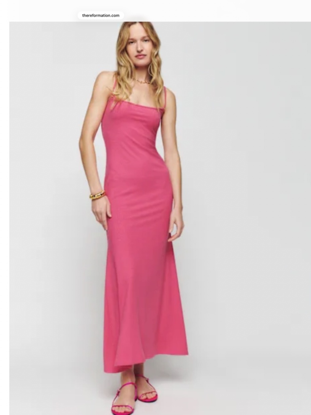 Refornation Cosmo Maxi  Knit Dress Size XS Color Pink
